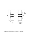 Maxim 32651 Ruffles 2-lt 14" Tall Outdoor Wall Mount