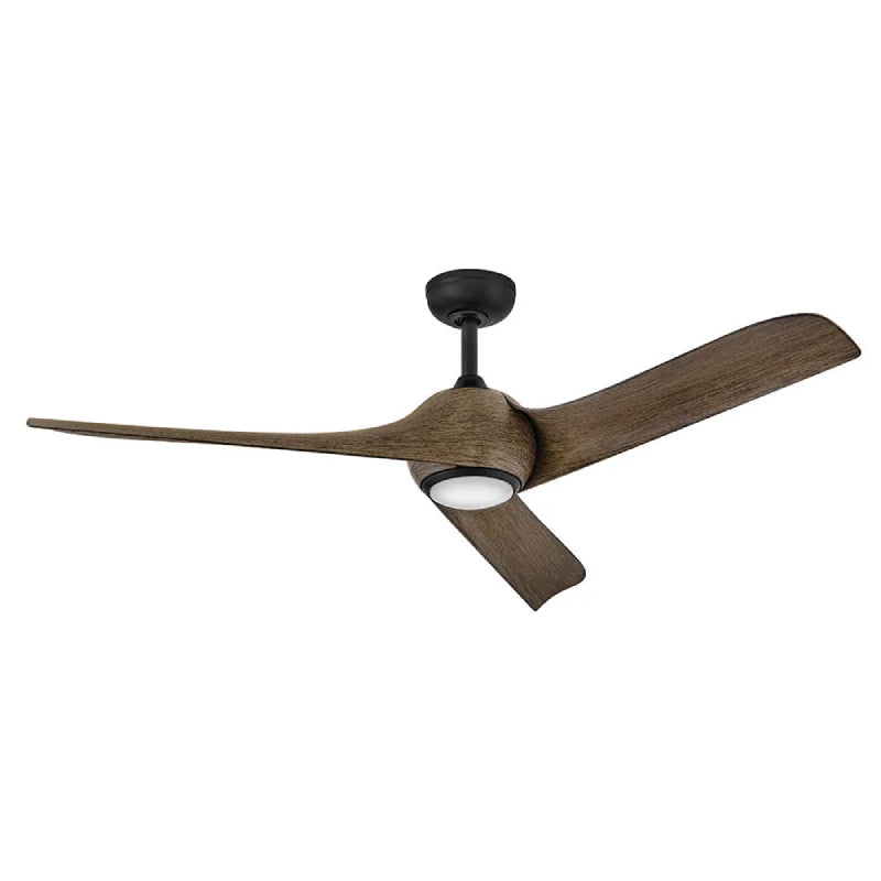 Hinkley 907256 Tiburon 56" Smart Ceiling Fan with LED Light Kit - Matte Black/Driftwood