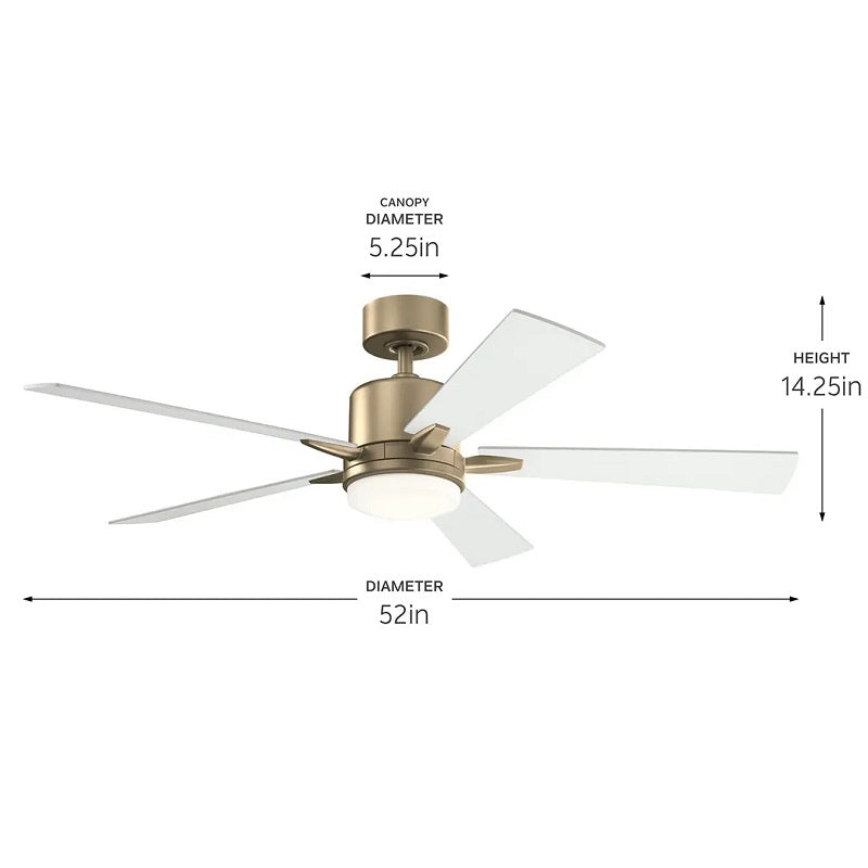 Kichler 330000 Lucian 52" Ceiling Fan with LED Light