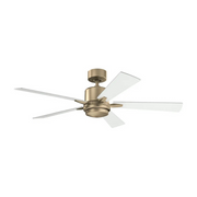 Kichler 330000 Lucian 52" Ceiling Fan with LED Light - Champagne Bronze with Matte White