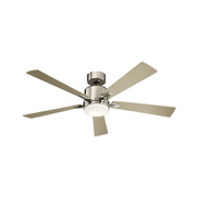 Kichler 330000 Lucian 52" Ceiling Fan with LED Light - Polished Nickel with Black/Silver