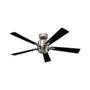 Kichler 330000 Lucian 52" Ceiling Fan with LED Light - Polished Nickel with Black/Silver