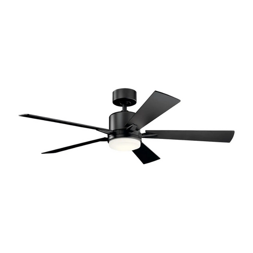 Kichler 330000 Lucian 52" Ceiling Fan with LED Light - Satin Black with Black/Silver