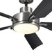 Kichler 330057 Guardian 54" Ceiling Fan with LED Light Kit - Brushed Stainless Steel
