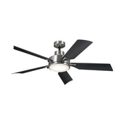Kichler 330057 Guardian 54" Ceiling Fan with LED Light Kit - Brushed Stainless Steel