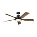 Kichler 330057 Guardian 54" Ceiling Fan with LED Light Kit - Satin Black