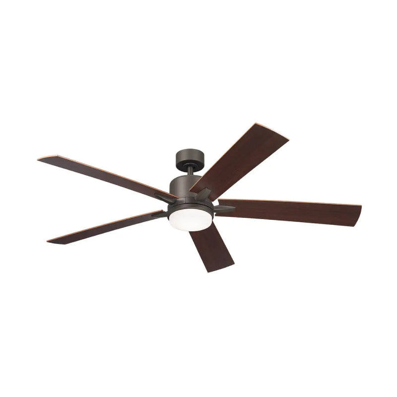 Kichler 330060 Lucian 60" Ceiling Fan with LED Light Kit - Olde Bronze with Walnut/Cherry Blades
