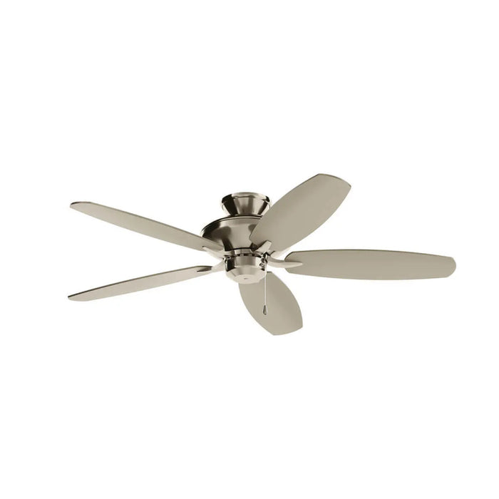 Kichler 330160 Renew 52" Ceiling Fan - Brushed Stainless Steel with Silver/Satin Black Blades