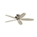 Kichler 330160 Renew 52" Ceiling Fan - Brushed Stainless Steel with Silver/Satin Black Blades