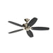 Kichler 330160 Renew 52" Ceiling Fan - Brushed Stainless Steel with Silver/Satin Black Blades