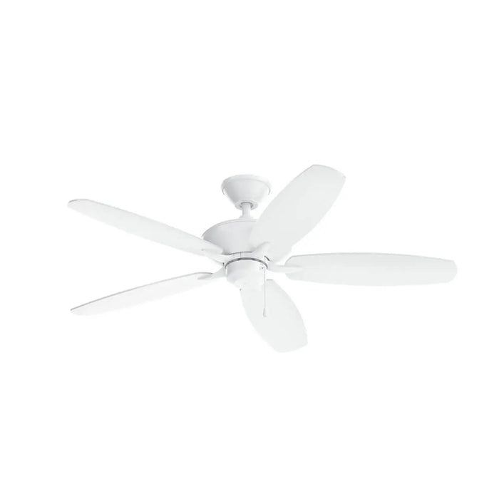 Kichler 330160 Renew 52" Ceiling Fan - Matte White with Matte White/Distressed Antique Gray Blade