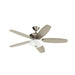 Kichler 330161 Renew 52" Ceiling Fan with LED Light Kit - Brushed Stainless Steel with Silver/Satin Black Blades