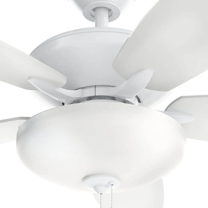 Kichler 330161 Renew 52" Ceiling Fan with LED Light Kit - Matte White with Matte White/Distressed Antique Gray Blades