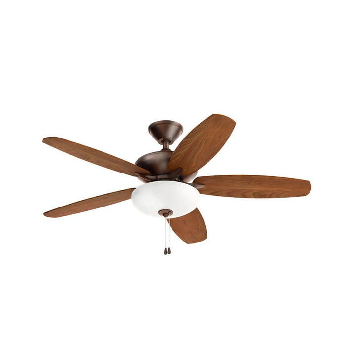 Kichler 330161 Renew 52" Ceiling Fan with LED Light Kit - Oil Brushed Bronze with Walnut/Cherry Blades