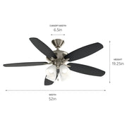 Kichler 330162 Renew 52" Ceiling Fan with LED Light Kit