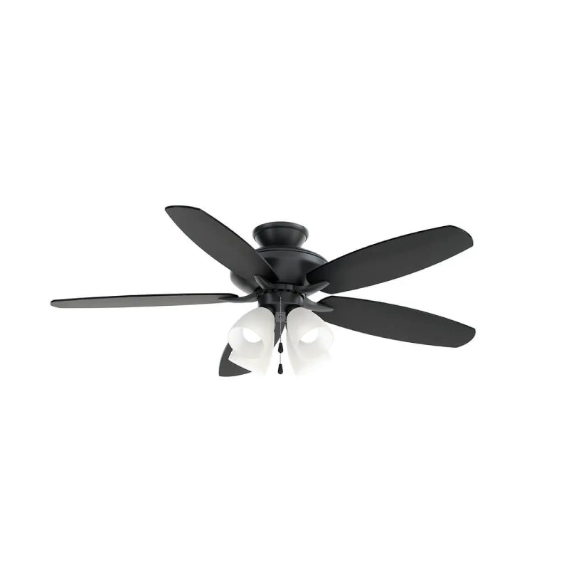Kichler 330162 Renew 52" Ceiling Fan with LED Light Kit - Satin Black with Satin Black/Silver Blades