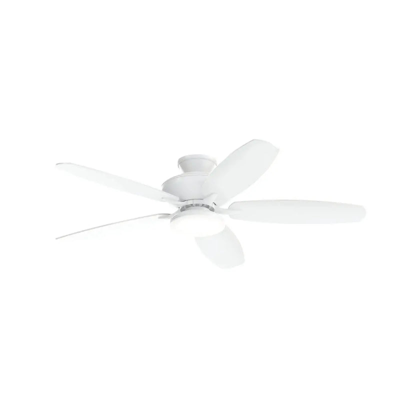 Kichler 330163 Renew 52" Ceiling Fan with LED Light Kit - Matte White with Matte White/Distressed Antique Gray Blades