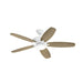 Kichler 330163 Renew 52" Ceiling Fan with LED Light Kit - Matte White with Matte White/Distressed Antique Gray Blades