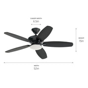 Kichler 330163 Renew 52" Ceiling Fan with LED Light Kit