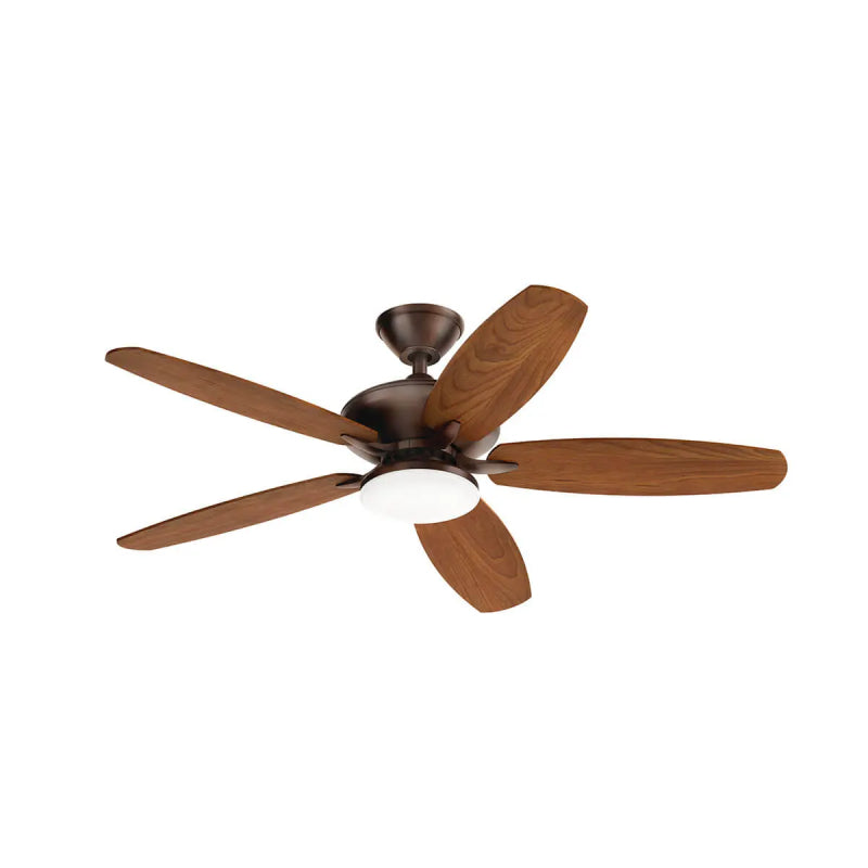 Kichler 330163 Renew 52" Ceiling Fan with LED Light Kit - Satin Natural Bronze with Walnut/Cherry Blades