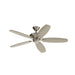 Kichler 330164 Renew 52" Ceiling Fan - Brushed Stainless Steel with Silver/Satin Black Blades