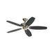 Kichler 330164 Renew 52" Ceiling Fan - Brushed Stainless Steel with Silver/Satin Black Blades