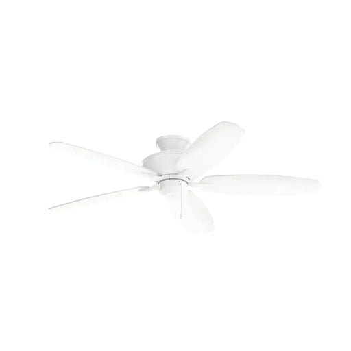 Kichler 330164 Renew 52" Ceiling Fan - Matte White with Matte White/Distressed Antique Gray Blade