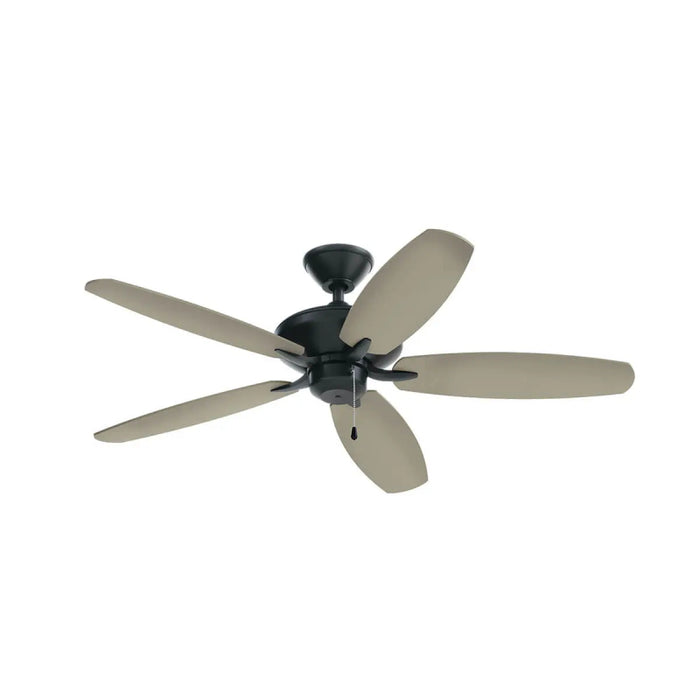 Kichler 330164 Renew 52" Ceiling Fan - Satin Black&nbsp;with Satin Black/Silver Blade