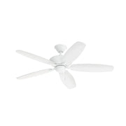 Kichler 330165 Renew 52" Ceiling Fan - Matte White with Matte White/Distressed Antique Gray Blade