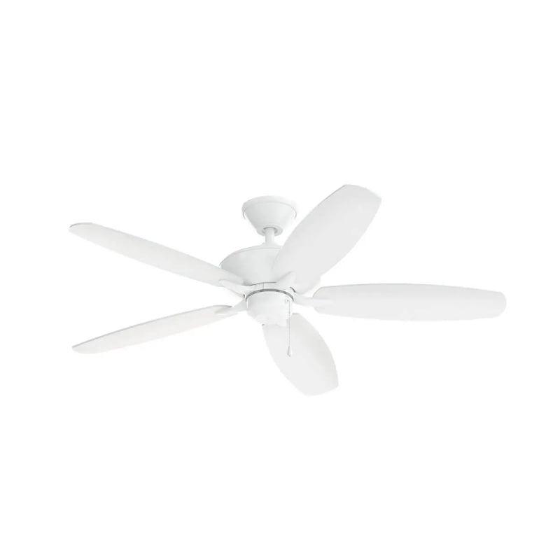 Kichler 330165 Renew 52" Ceiling Fan - Matte White with Matte White/Distressed Antique Gray Blade