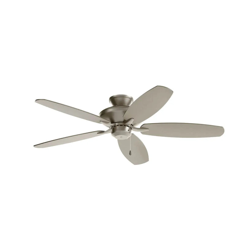 Kichler 330165 Renew 52" Ceiling Fan - Brushed Nickel with Silver/Satin Black Blades