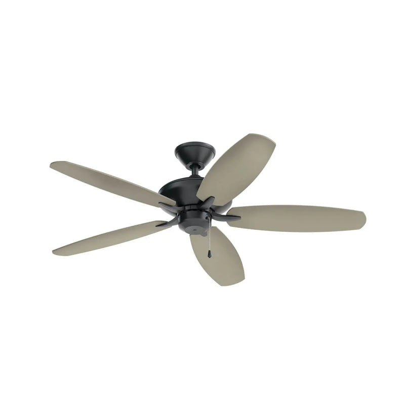 Kichler 330165 Renew 52" Ceiling Fan - Satin Black with Satin Black/Silver Blade