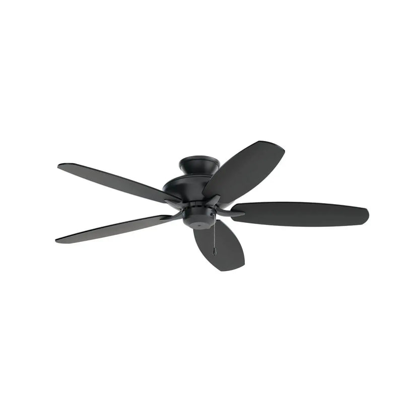 Kichler 330165 Renew 52" Ceiling Fan - Satin Black with Satin Black/Silver Blade