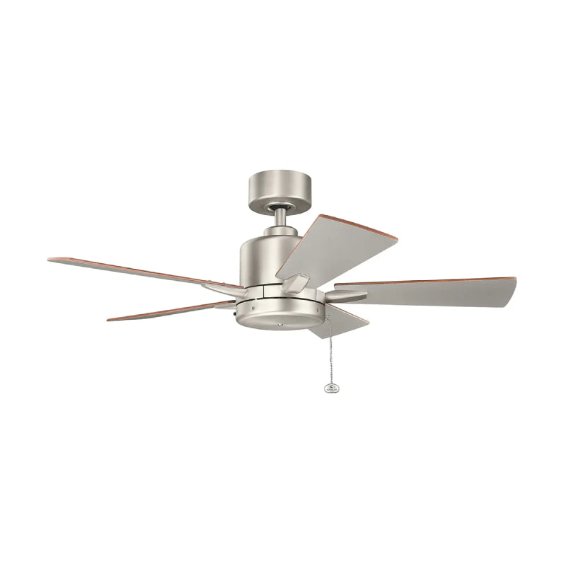 Kichler 330241 Lucian 42" Ceiling Fan - Brushed Nickel with Walnut/Silver Blades