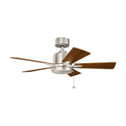 Kichler 330241 Lucian 42" Ceiling Fan - Brushed Nickel with Walnut/Silver Blades