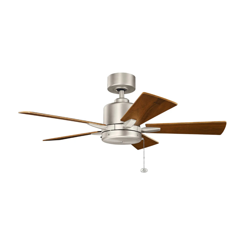 Kichler 330241 Lucian 42" Ceiling Fan - Brushed Nickel with Walnut/Silver Blades