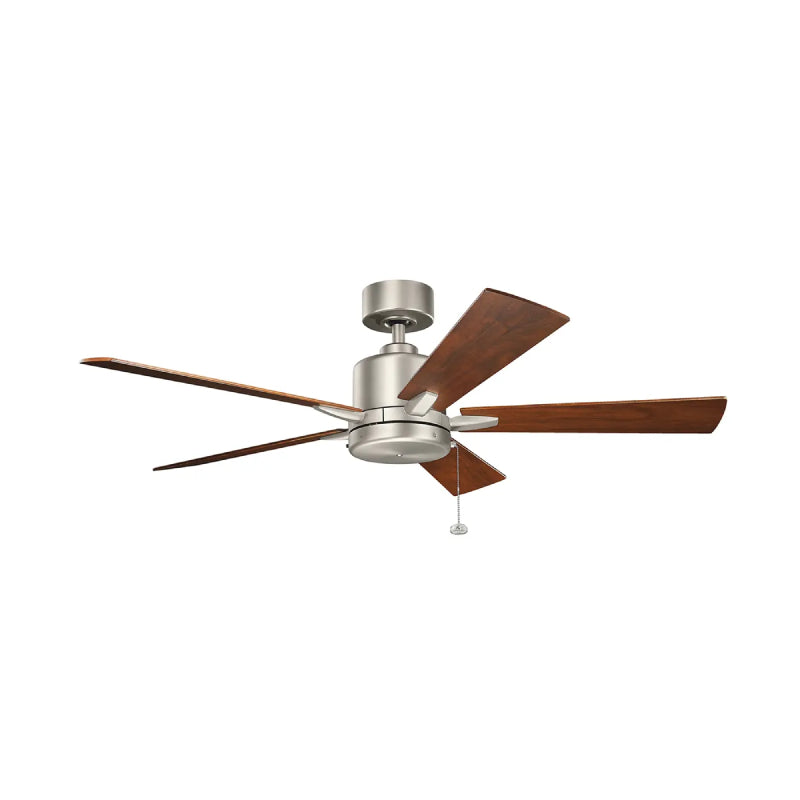 Kichler 330242 Lucian 52" Ceiling Fan - Brushed Nickel with Silver/Walnut Blades