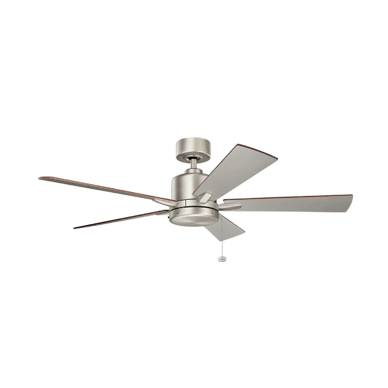 Kichler 330242 Lucian 52" Ceiling Fan -  Brushed Nickel with Silver/Walnut Blades