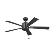 Kichler 330242 Lucian 52" Ceiling Fan - Satin Black with Silver/Black Blades