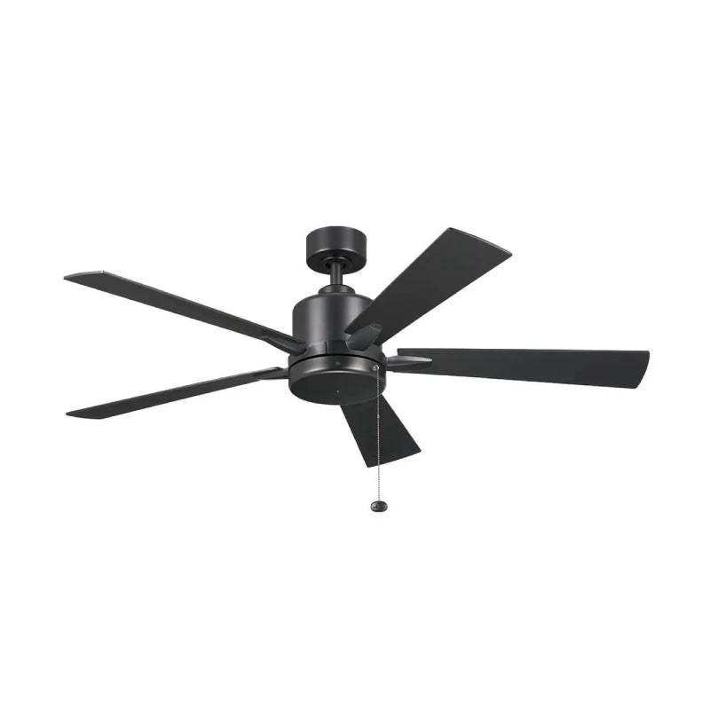 Kichler 330242 Lucian 52" Ceiling Fan - Satin Black with Silver/Black Blades