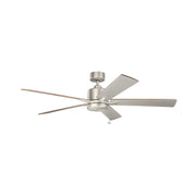Kichler 330243 Lucian 60" Ceiling Fan - Brushed Nickel with Walnut/Silver Blades