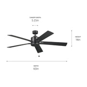 Kichler 330243 Lucian 60" Ceiling Fan
