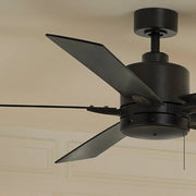 Kichler 330243 Lucian 60" Ceiling Fan - Satin Black with Silver/Black Blades