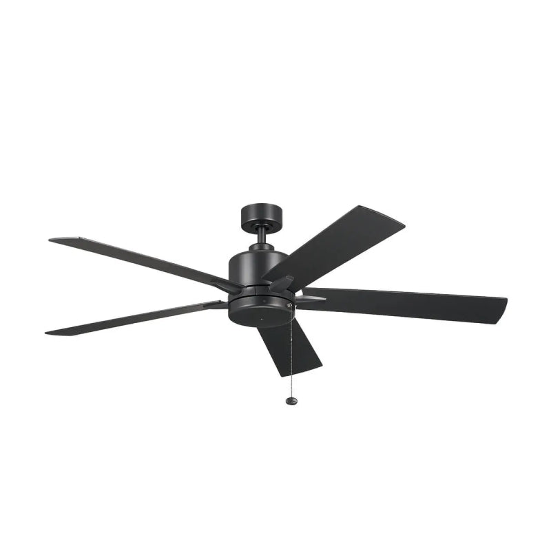 Kichler 330243 Lucian 60" Ceiling Fan - Satin Black with Silver/Black Blades