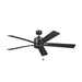 Kichler 330243 Lucian 60" Ceiling Fan - Satin Black with Silver/Black Blades