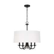 Generation 3320205EN Seville 5-lt 22" LED Chandelier - Midnight Black