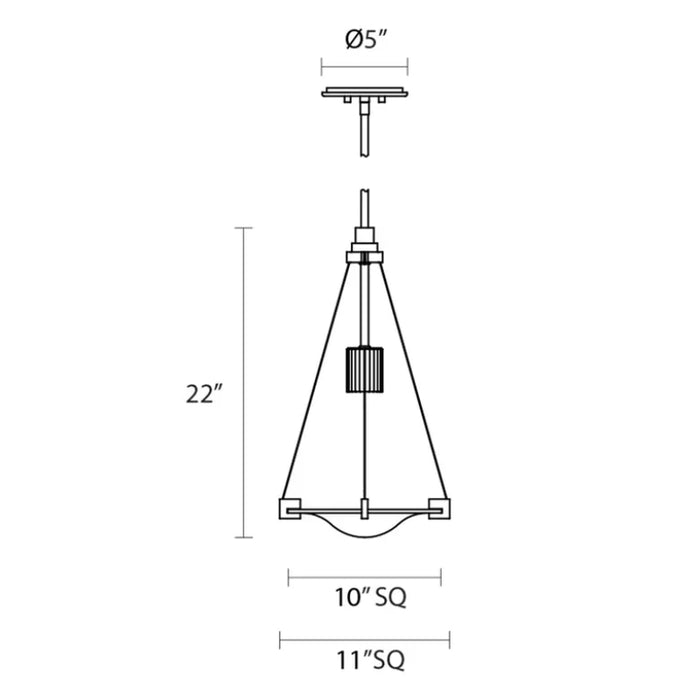 Sonneman 3401 Handkerchief 1-lt 11" Pendant