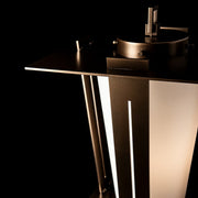 Hubbardton Forge 342026 Linea 1-lt 22" Tall LED Outdoor Lantern Post Light