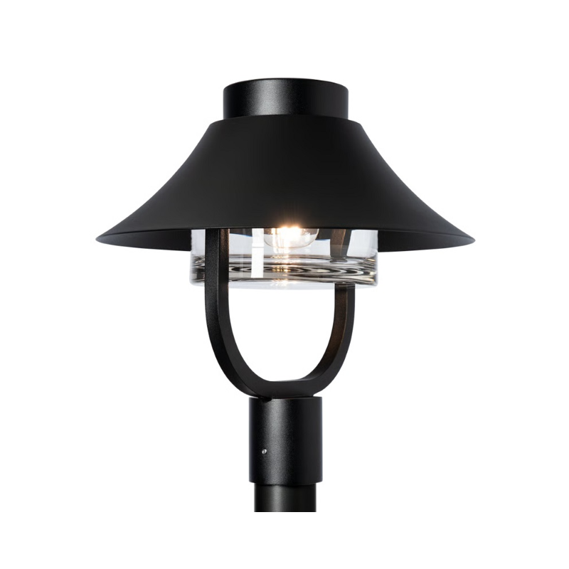 Hubbardton Forge 342031 Stowe 1-lt 19" Tall Outdoor Lantern Post Light - Coastal Black