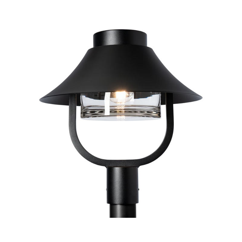 Hubbardton Forge 342031 Stowe 1-lt 19" Tall Outdoor Lantern Post Light - Coastal Black